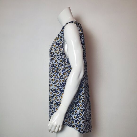 ModCloth Navy Blue Daisy Tank Blouse - Picture 2 of 8